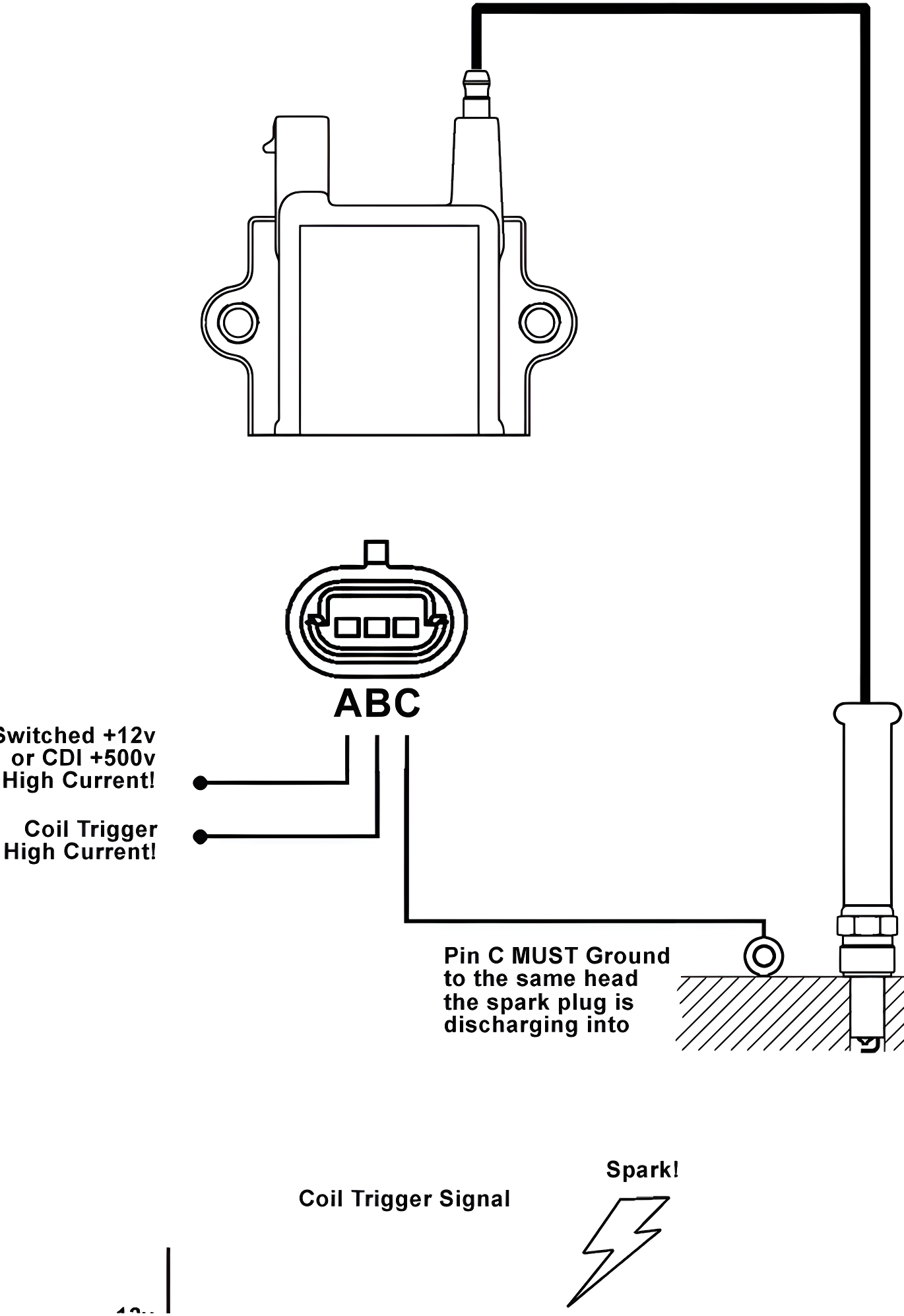 Wiring Specialties Detail Assembly - SR20DET AEM High Output Inductive Dumb Coil AEM-30-2852