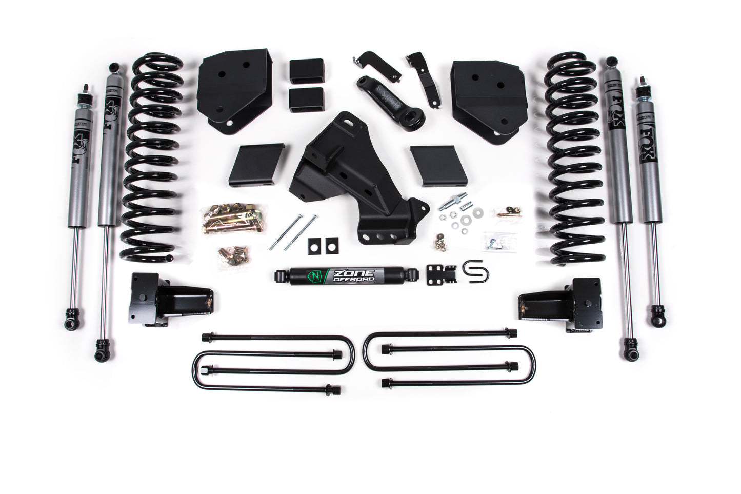 Zone Offroad 20-21 Ford F-250/F-350 6in Radius Arm Drop Suspension Lift System - Fox Adv Shocks Gas ZONF63F