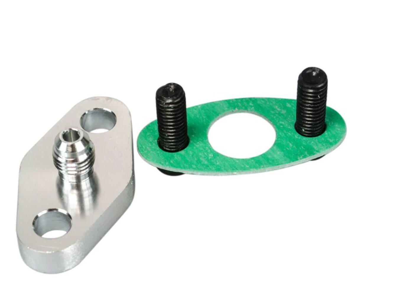 Turbo Oil Feed Inlet Flange Gasket Adapter Kit 4AN Fitting T3 T3/T4 T04