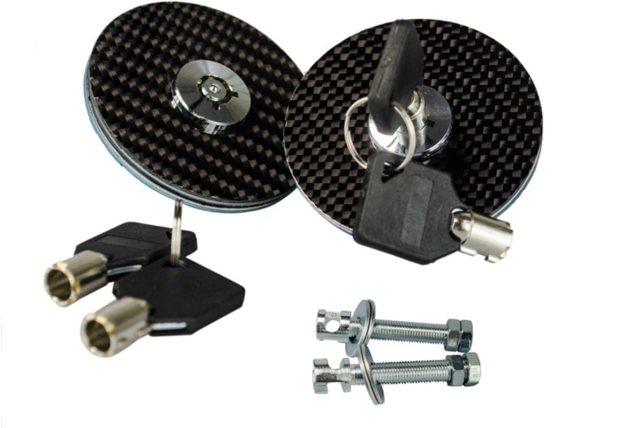 Racing Engine Bonnet Flush Plus With Key Hood Pin Latch Kit Carbon Fiber