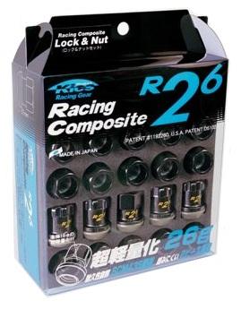 Project Kics 12X1.50 Black R26 Lug Nuts - 16+4 32876