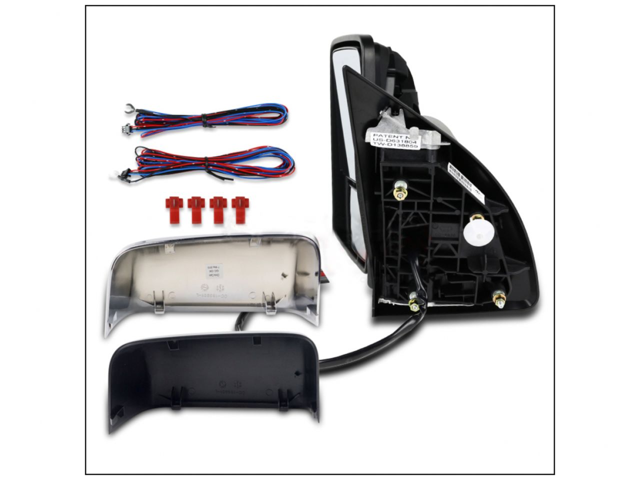 Spec D Tuning Chrome Towing Mirrors- Power, w/ Turn Signal-(08-10) Ford F250