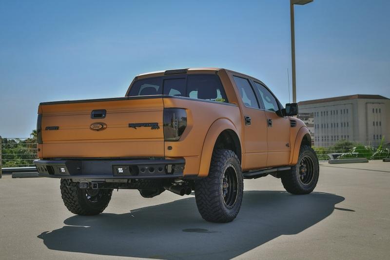 Addictive Desert Designs 10-14 Ford F-150 Raptor Dimple R Rear Bumper R0123012801NA Main Image