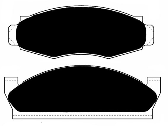 Porterfield Brake Pads for 1975 FORD GRANADA w/Rear Discs