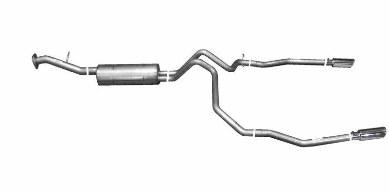 Gibson 00-01 Chevrolet Tahoe Base 4.8L 2.25in Cat-Back Dual Split Exhaust - Stainless 65560 Main Image