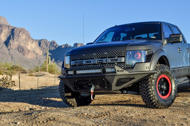 Addictive Desert Designs 10-14 Ford F-150 Raptor Stealth Fighter Front Bumper w/ Winch Mount F011052520103