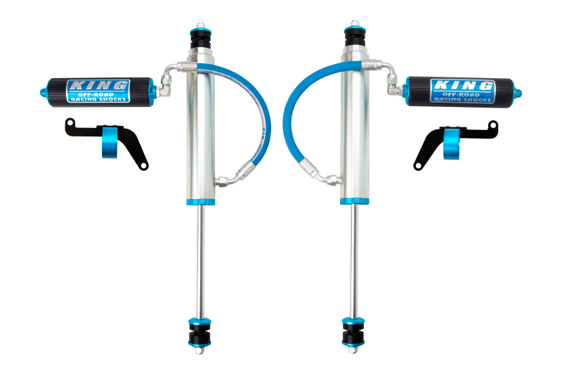 King Shocks 1997+ Nissan Patrol Y61 Frt 2.5 Dia Shock Remote 2.5 Fin Res 0-2in Lift w/Brkt (Pair) 25001-185