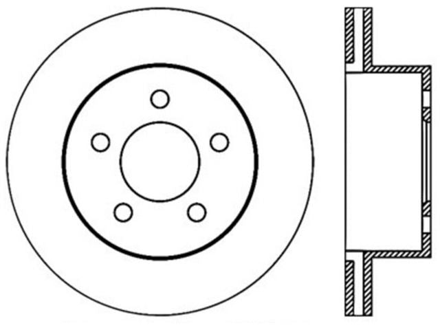 StopTech Sport Cross Drilled Brake Rotor; Front Right