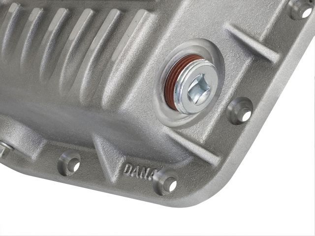aFe POWER 46-70300 Rear Differential Cover, Raw Finish; Street Series