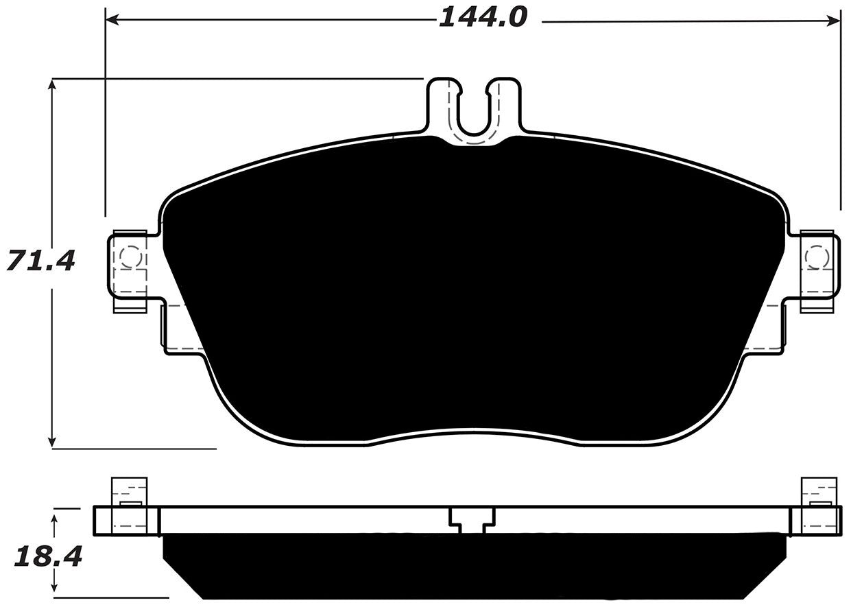 Porterfield Brake Pads for 2014 MERCEDES-BENZ CLA45 AMG w/Cross Drilled F.D