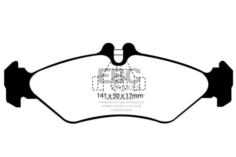 EBC 02-03 Mercedes-Benz Commercial Sprinter Box Van (ATE Rears) Ultimax2 Rear Brake Pads UD951 Main Image