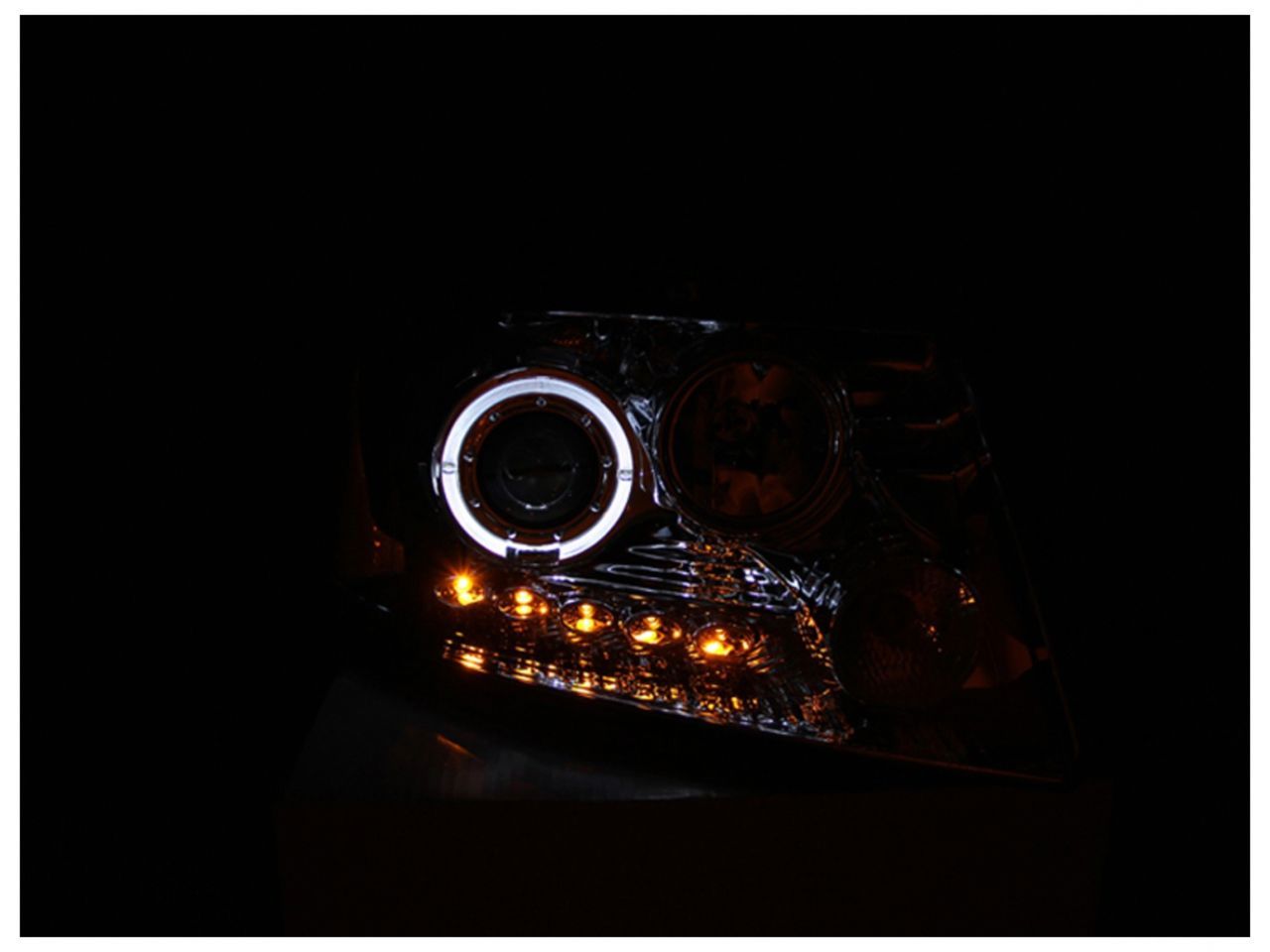 Anzo 2004-2008 Ford F-150 Projector Headlights w/ Halo and LED Chrome