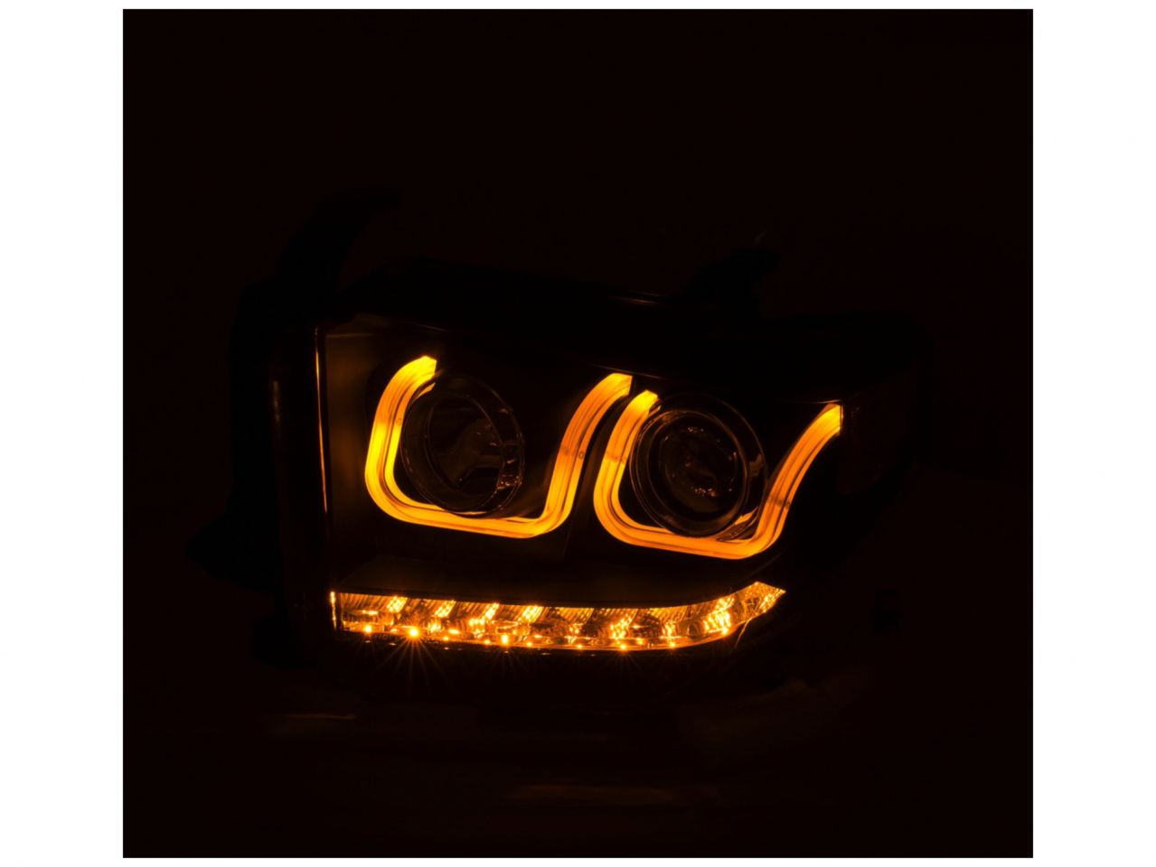 Anzo 14-18 Toyota Tundra w/ LED DRL Projector Headlights w/ U-Bar