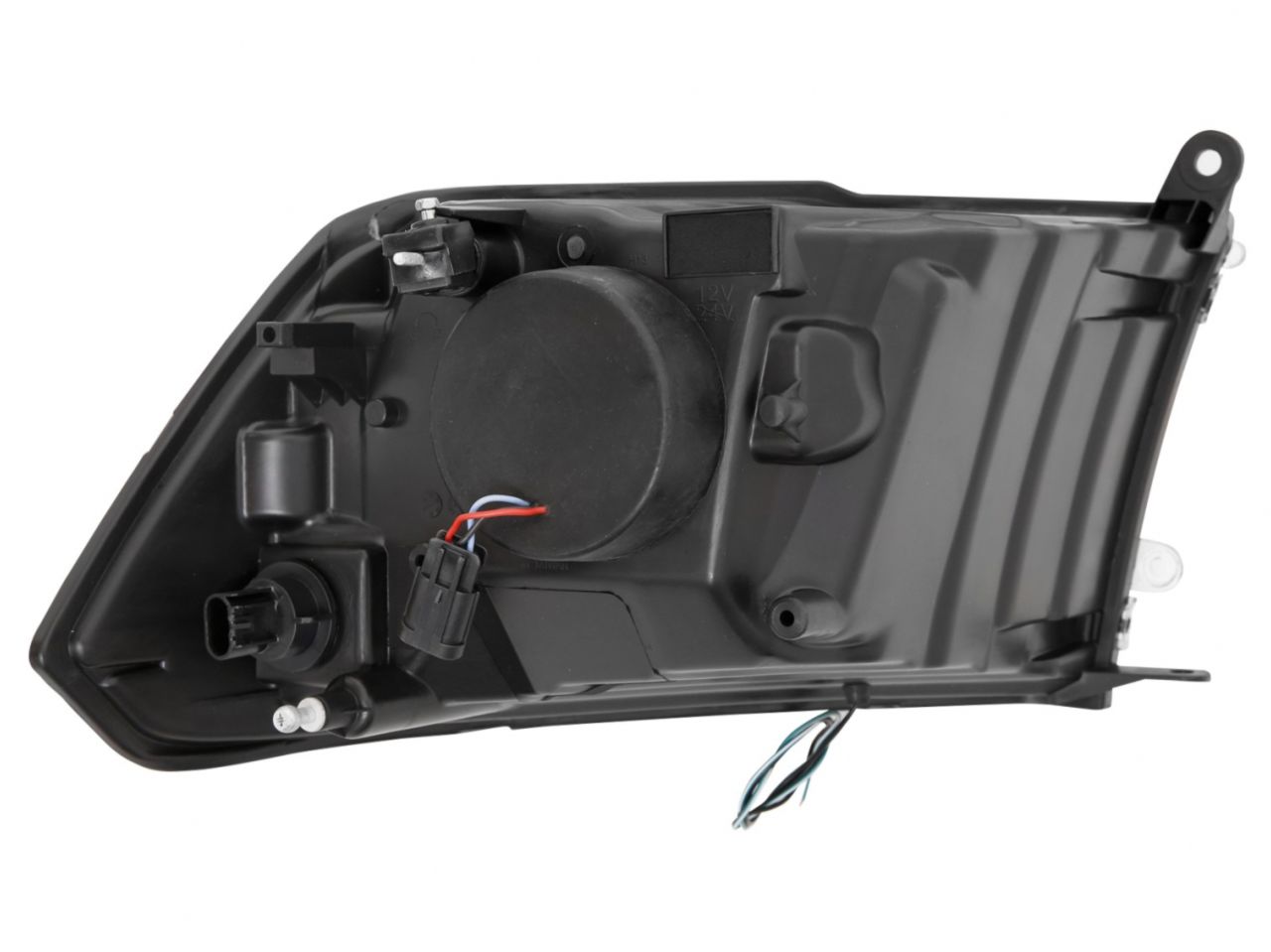 Anzo Dodge Ram 09-18 Projector Plank Style Headlight w/Halo Black Clear