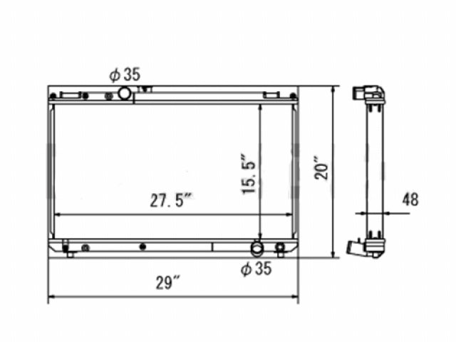 Koyorad All Aluminum Radiator: (96-00) TOYOTA CHASER (JZX100) "N-FLO" Dual Pas