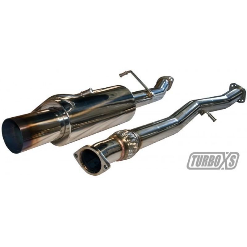 Turbo XS 02-07 WRX-STi Catback Exhaust Blued Tips txs-WS02-CBE-TI Main Image