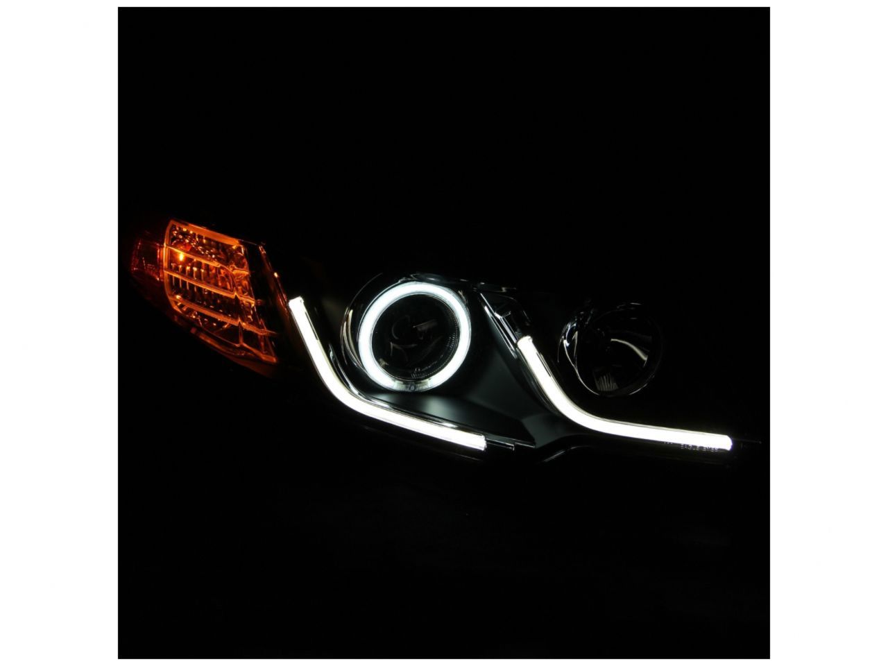 Anzo 2010-2013 Kia Forte Projector Headlights w/ Halo Black (CCFL) G2