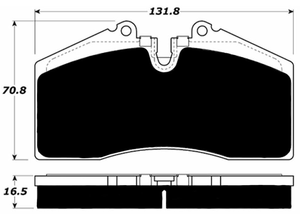 Porterfield Brake Pads for 1995 PORSCHE 911 Carrera 2 Turbo Look