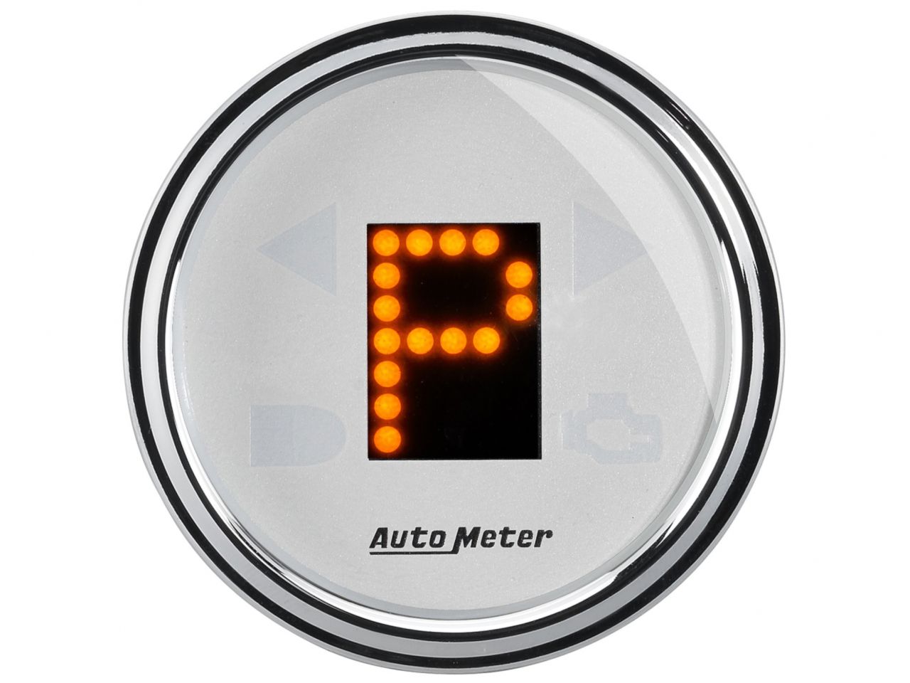 Autometer Gauge, Gear Pos, 2 1/16", incl indicators, White Dial, Dome Lens,