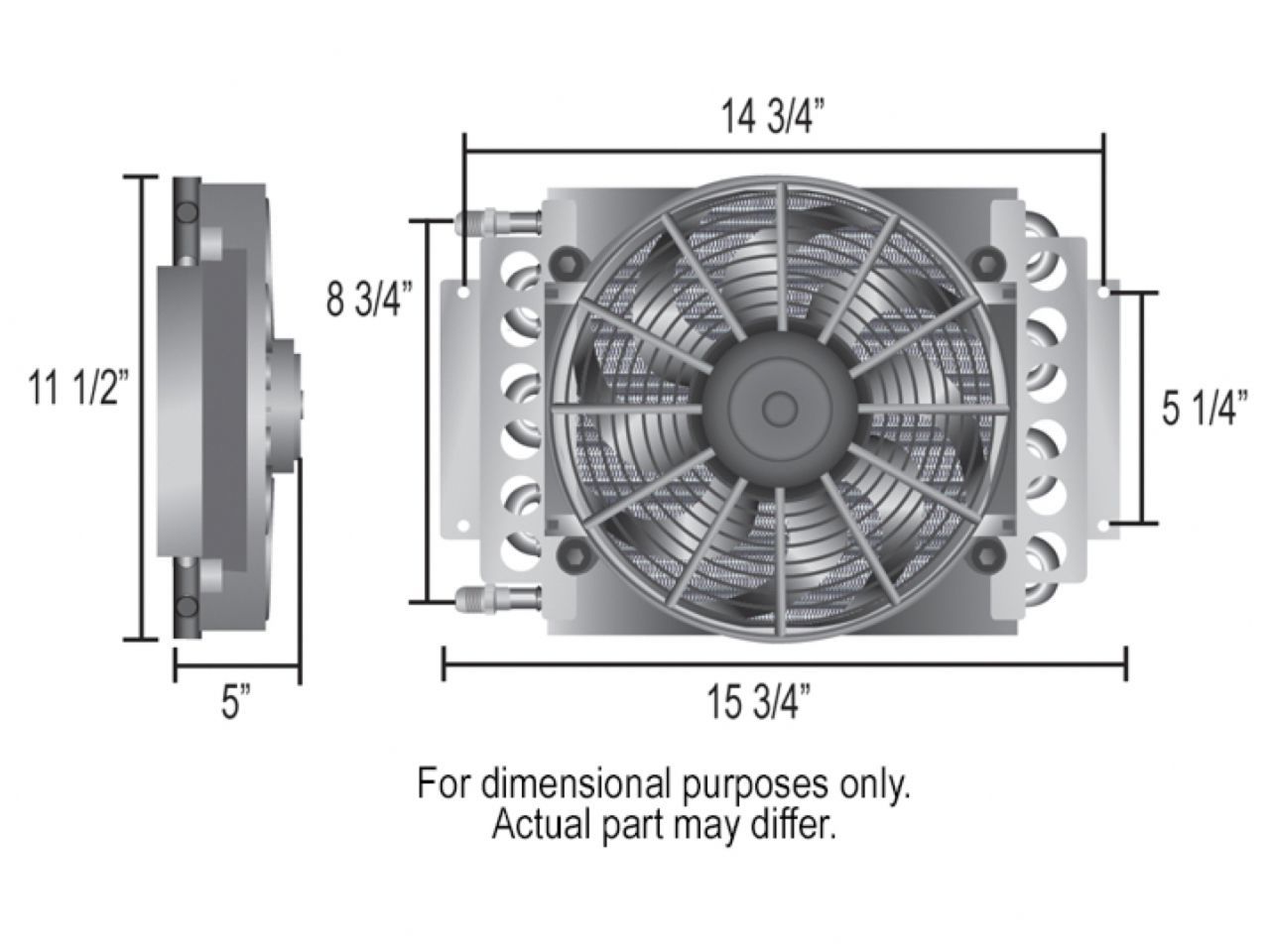 Derale 16-Pass Electra-Cool Remote Cooler (-6AN) Inlets