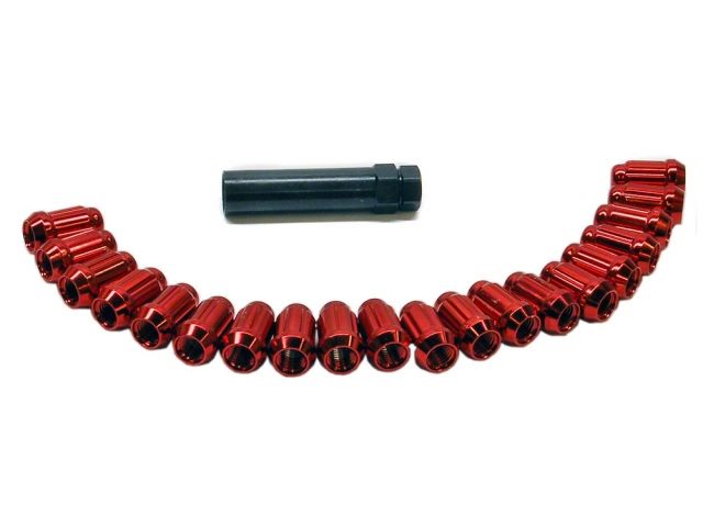 Muteki Closed Ended Wheel Lug Nuts Red M12x1.5mm 20pcs