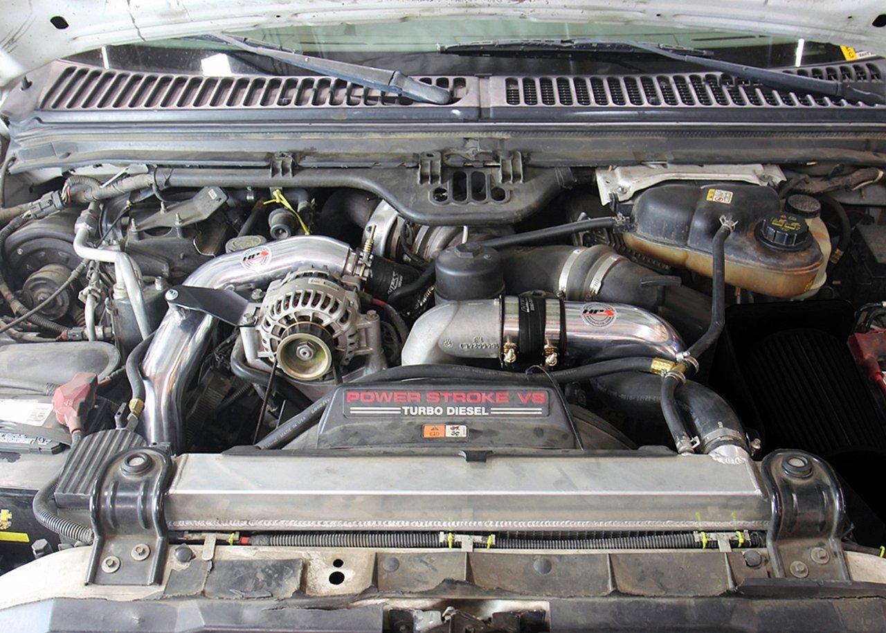 HPS Hot & Cold Side Charge Pipe with CAC Hose Intercooler Boots, 03-07 Ford F550 Superduty Powerstroke 6.0L Diesel Turbo