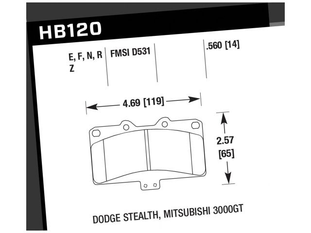 Hawk Blue 9012 Brake Pads Front Dodge Stealth R/T Turbo 1994-1994