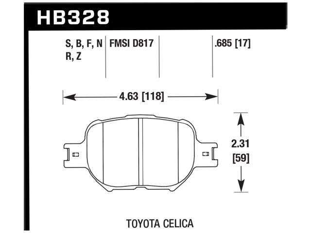 Hawk Ceramic Brake Pads Front Scion Tc Spec 2007-2008
