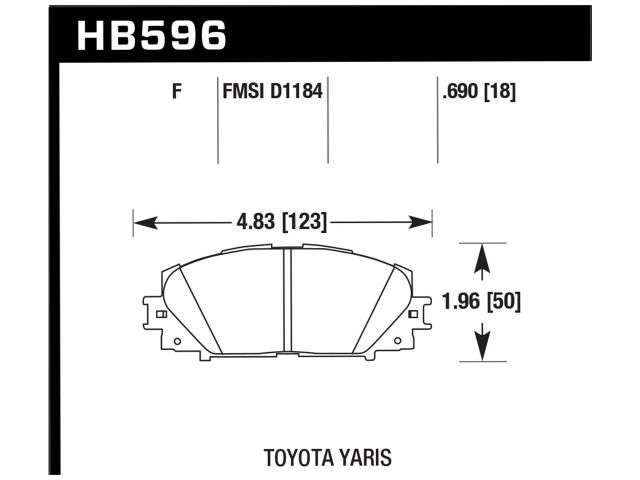 Hawk Street HPS Brake Pads Front Toyota Yaris S 2007-2009