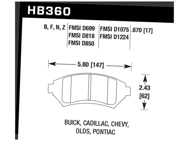 Hawk Ceramic Brake Pads Front Buick Century Custom 1997-2000