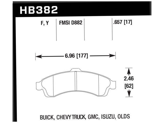 Hawk Street HPS Brake Pads Front Buick Rainier Base 2004-2005