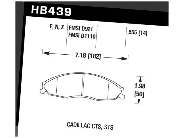 Hawk Ceramic Brake Pads Front Cadillac CTS Base 2006-2008
