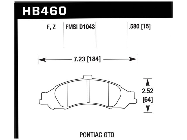 Hawk Ceramic Brake Pads Front Pontiac GTO Base 2004-2004