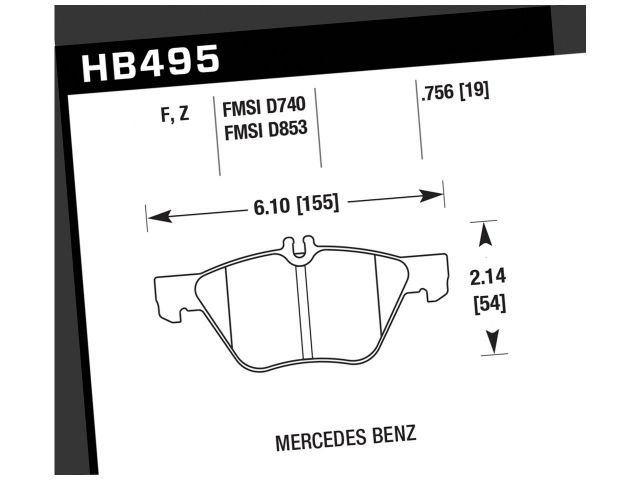 Hawk Ceramic Brake Pads Front Mercedes-Benz CLK320 Base 98-2002