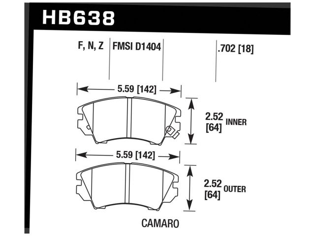 Hawk Ceramic Brake Pads Front Chevrolet Camaro LSLT 2010-2010
