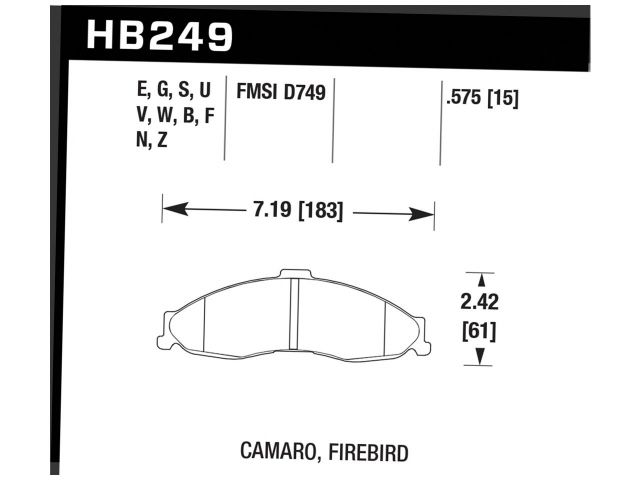 Hawk Ceramic Brake Pads Front Chevrolet Camaro Base 1998-2002