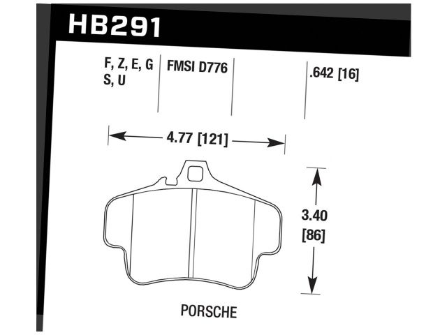 Hawk Ceramic Brake Pads Front Porsche 911 Targa 1998-1998