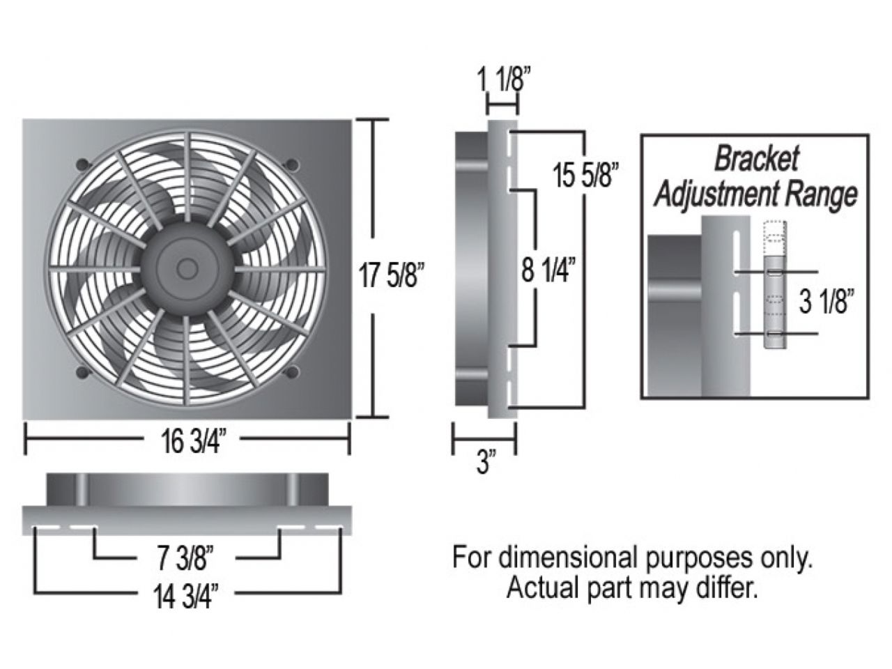 Derale RAD Fan/Aluminum Shroud Assembly