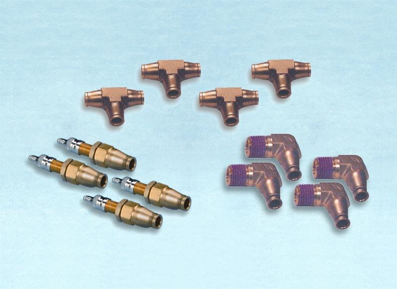 Firestone Dealer Fitting Pack 1 (4) 1/4in. Union Tees (4) Valves (4) Elbow Fittings (WR17602359) 2359 Main Image