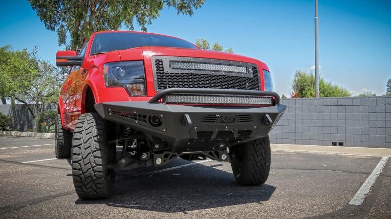 Addictive Desert Designs 09-14 Ford F-150 HoneyBadger Front Bumper Side Mount Duallys F057265050103 Main Image