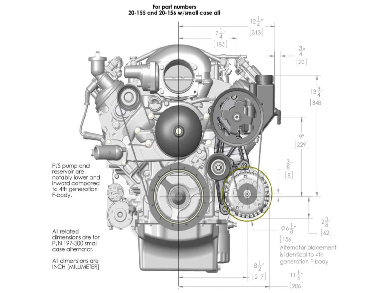 Holley Low LS Complete Accessory Drive System (Alt, P/S & A/C)