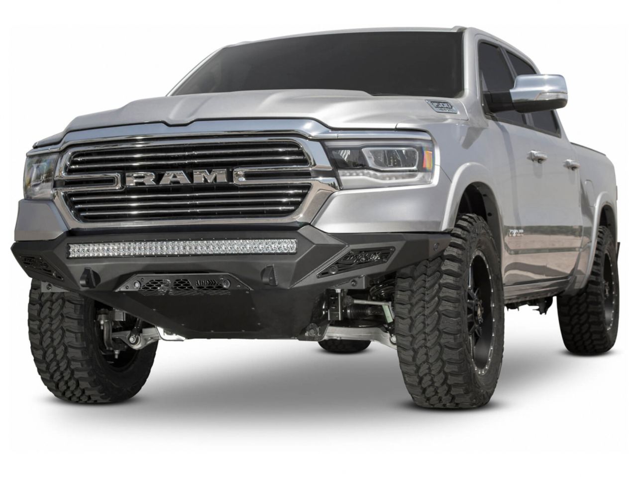 Addictive Desert Designs 2019 Ram 1500 Hammer Black Stealth Fighter Front with Sensor