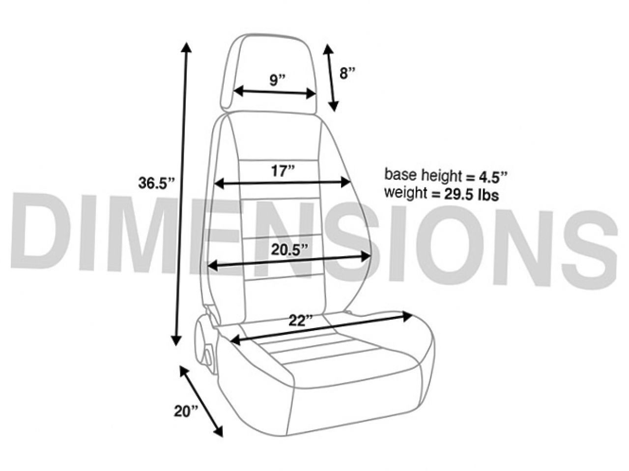 Corbeau Grey Vinyl - Sport Seat, PAIR