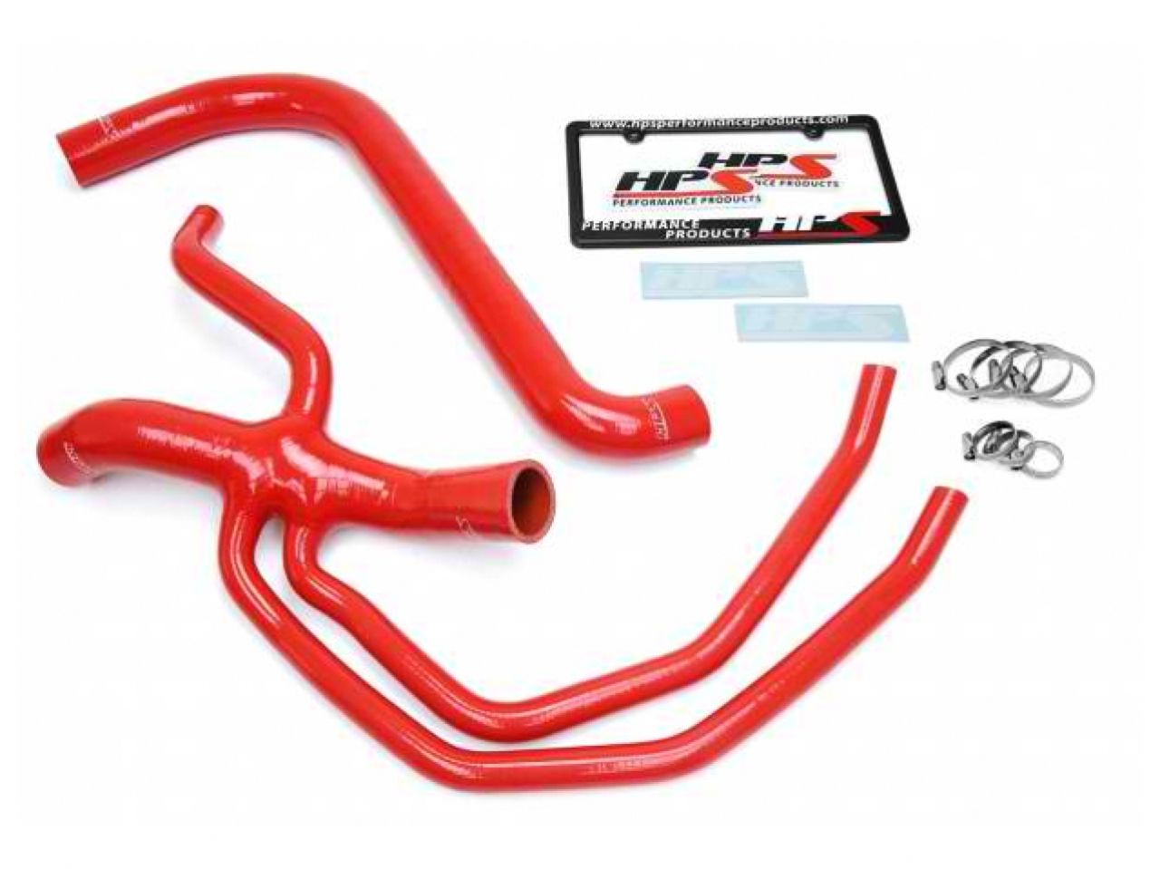HPS Red Reinforced Silicone Radiator Hose Kit Coolant Ford 99-03 F150 Lightning 5.4L V8