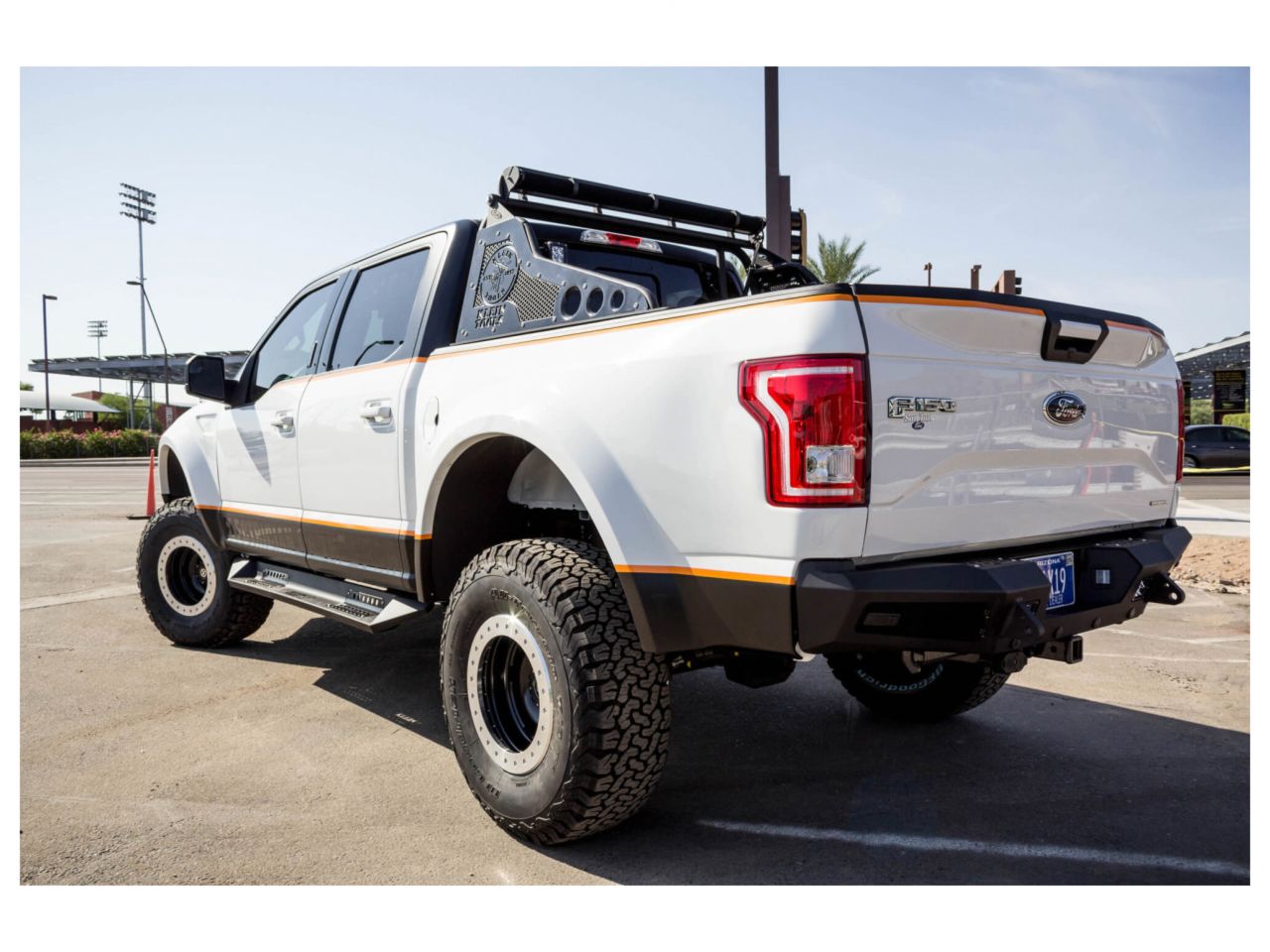Addictive Desert Designs 2015-2019 Ford F-150 HoneyBadger Rear Bumper w/Backup Sensors