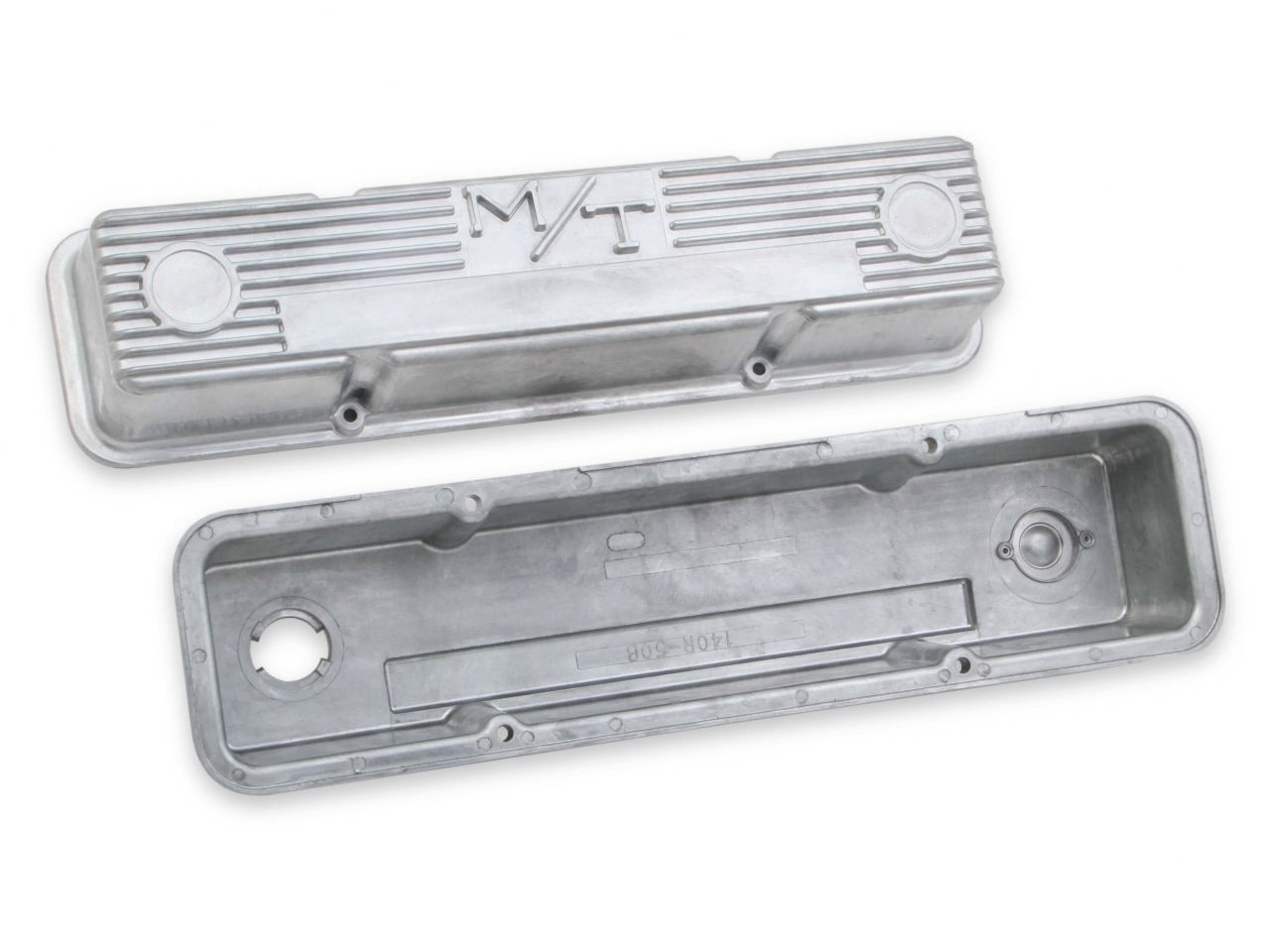 Holley M/T Valve Covers for Small Block Chevy Engines - Natural Cast Finish