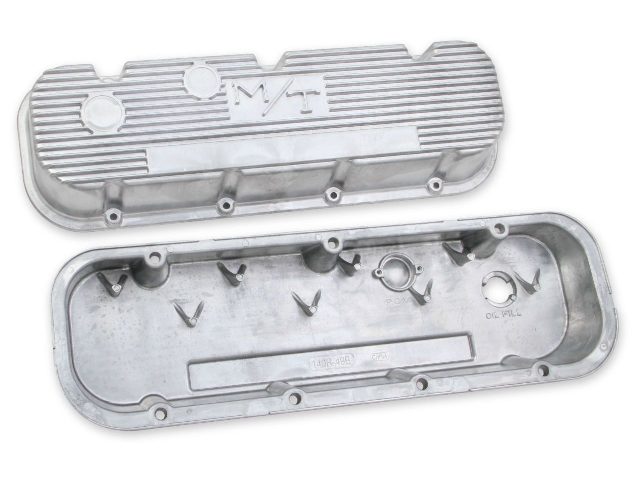 Holley M/T Valve Covers for Big Block Chevy Engines - Natural Finish