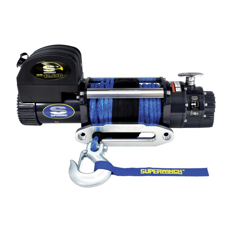 Superwinch 12500 LBS 12 VDC 3/8in x 80ft Synthetic Rope Talon 12.5SR Winch 1612201