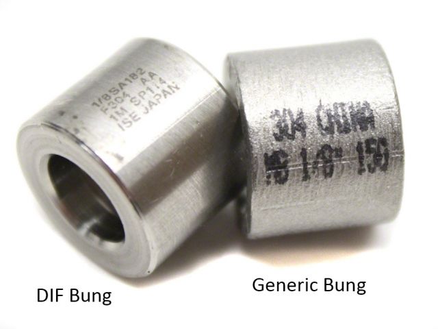 Diftech Stainless Steel Bung Fitting 1/8 Inch NPT