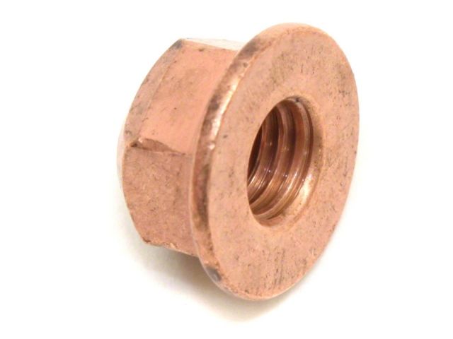 Diftech Copper Metric Flange Exhaust Lock Nut M8 x 1.25